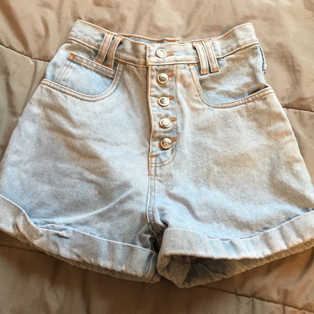Vintage Light Wash Denim Shorts